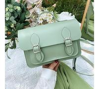 DIY Purse Bag Satchel Making Kit Cambridge Sewing Pattern Wallet PU Leather Material Craft Tool Set Handmade Handbag Shoulder Bag pdf Sew Knit Stitch Woman Girl Birthday Holiday Day Gift (2.Green)