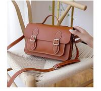 DIY Purse Bag Satchel Making Kit Cambridge Sewing Pattern Wallet PU Leather Material Craft Tool Set Handmade Handbag Shoulder Bag pdf Sew Knit Stitch Woman Girl Birthday Holiday Day Gift (4.Brown)