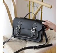 DIY Purse Bag Satchel Making Kit Cambridge Sewing Pattern Wallet PU Leather Material Craft Tool Set Handmade Handbag Shoulder Bag pdf Sew Knit Stitch Woman Girl Birthday Holiday Day Gift (5.Black)