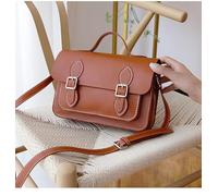 DIY Purse Bag Satchel Making Kit Cambridge Sewing Pattern Wallet PU Leather Material Craft Tool Set Handmade Handbag Shoulder Bag pdf Sew Knit Stitch Woman Girl Birthday Holiday Day Gift (4.Brown)