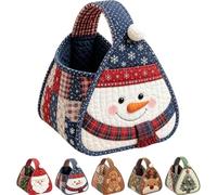 DIY Quilted Christmas Basket Kit Hand Sewing Craft Set | COMPLETE DIY KIT 5 CUTE CHARACTERS EASY 4-STEP SEWING(D)