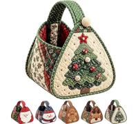 DIY Quilted Christmas Basket Kit Hand Sewing Craft Set | COMPLETE DIY KIT 5 CUTE CHARACTERS EASY 4-STEP SEWING(C)
