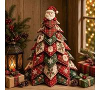 DIY Quilted Christmas Tree Kit, 3D Fabric Patchwork Craft for Beginner Gift