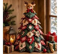 DIY Quilted Christmas Tree Kit, 3D Fabric Patchwork Craft for Beginner Gift