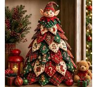 DIY Quilted Christmas Tree Kit, 3D Fabric Patchwork Craft for Beginner Gift