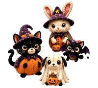 DIY Quilting Kit - Handmade Character Felt Craft, Halloween Sewing Project for Beginners, Creative Textile Creation Set, All-Inclusive Crafting Bundle for Adults Birthday Home Office Holiday Fun