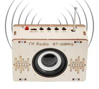 DIY Radio Kit, Wooden Electronic Project Kit, Science Toys for Christmas Halloween Easter and Birthday for Friends Family and Teens