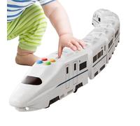 DIY Railway Train Set - Modular Track Assembly Electric Locomotive With Sound Effects And LED Lighting, Creative Construction Train Toy For Children | Learning Playset For Home Classroom Party