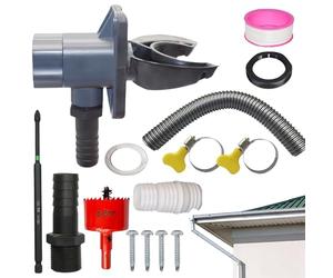 DIY Rain Butt Arrester and Accessory Set | Rain Fall Hose | Complete Sets for Diverting Rainwater - For 70-110 mm Garden House Outdoor Patio Lawn For Garden Watering