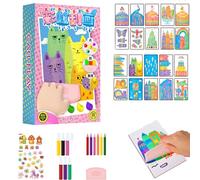 DIY Rainbow Scratch Painting,DIY Christmas Rainbow Scratch Painting,35 Pcs Rainbow Scratch Art,Creativity Rainbow Scratch Art Books,Rainbow Scratch Paper Bookmarks Postcards for Kids Adults (1PCS)