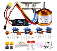 DIY RC Airplane Kit A2212 KV2200 Motor, 30A ESC, 4 Servos, 2 Propellers