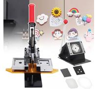 DIY Refrigerator Magnet Maker Kit, Create Custom Photo Magnets for Home Decor and Iron Surfaces, Includes Machine and Accessories