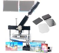 DIY Refrigerator Magnet Set, Magnetic Printer Machine with One-Touch Automatic Lamination and Cutting, Custom Fridge Magnets in 15 Seconds, 90x65mm Size