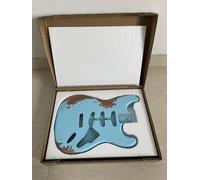 DIY Relic Electric Guitar Body ST Style Nitro Top Alder Wood Guitar Body SSS Relic Guitar Body Blue