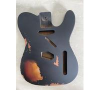 DIY Relic Electric Guitarr Body S-S pickups TL Style Nitro Top Alder Wood Guitarr Body DIY Relic Guitarr Body Black