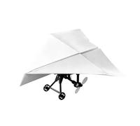 Diy Remote Control Paper Airplane Kit Ultra Lightweight Diy Model Airplanes 2.4GHz Electric Remote Control Airplane for Science Education & Gift (2 Batteries) (Two batteries)