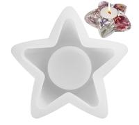 DIY Resin Candle Holder Silicone Mold | Heart, Moon, and Star Shaped Tealight Candle Mold for Epoxy Resin Crafts, Desktop Ornament, Home Decor
