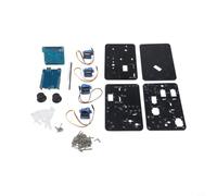 DIY Robotic Arm Kit with Acrylic Housing, Black Soldering Electronics