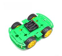 DIY Robotics Kit for 4wd For Arduino Projects Teens DIY Robotics(Green) | Laser-cut acrylic, double-layer design, sturdy frame, fits standard motors, green blue red black