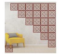 DIY Room Divider for Living Room - Hanging Partition, Hollow Carved Design, White Space Separator, 11.4" x 11.4" - 17 Pieces Set, Stylish Home Decor
