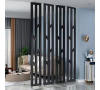 DIY Room Divider Sn Freestanding Slatted Wall Adjustable Metal Partit with Base for Home Office Background Clothing Rac Live Streaming (Black 55cm/25.6in/2.13ft)