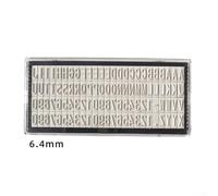 DIY Rubber Letter and Number Type Stamp Set with 3mm 4mm 6.4mm Interchangeable Characters for Custom Office Marking and Craft Projects, ABS Material(6.4mm)