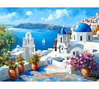 DIY Santorini Greece Landscape Diamond Art Full Drill 12x16 Inch Diamond Painting Kits for Adults & Beginners - DIY Art Crafts for Relaxation and Home Wall Decor 54