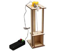 DIY Science Building Kit - Wooden Elevator Model Kits | Wooden Physics Lift Project - Interactive Educational STEM Learning Kit | Mechanical Model Engineering Experiment Toy for Kids School