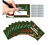 DIY Scratch Off Cards 10 Pieces Interactive Blank Festive Party Supplies | Scratch Off Cards Adult Christmas Games for Kids Family Classroom Prizes Stocking Stuffers New Year Home Office Green model
