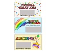 DIY Scratch Off Prizes for Students,Back to School Recognition Rewards Cards for Teacher Classroom School Supplies,3.5x2 Inch,60 Pcs
