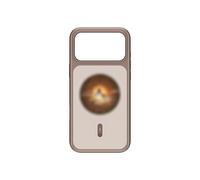 DIY Screen Projection Phone Case With 1.85 HD Display 360x360 Resolution For Pro Max Real Time Notifications One Tap Recording Magnetic Charging(Coffee)