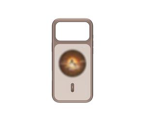 DIY Screen Projection Phone Case With 1.85 HD Display 360x360 Resolution For Pro Max Real Time Notifications One Tap Recording Magnetic Charging(Coffee)