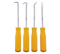 DIY Screwdriver Kit, 4Pcs/Set Car Auto Vehicle Oil Seal Screwdrivers Set O-Ring Gasket Puller Remover Pick Hooks Hand Repair Tools(Red Black Short)