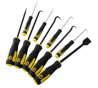 DIY Screwdriver Kit, 9pcs Oil Seal O-Rings Removal Tool Screwdriver Automotive Electronic Precision Hooks Puller Auto Repair(Yellow)