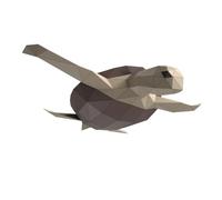 DIY Sea Turtle Paper Sculpture Kit - Pre-Cut 3D Papercraft, Handmade Low Poly Model, Animal Home Decor for Living Room, Easy to Assemble Craft Gift