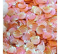 DIY Sequins 13.0mm Sequins Big Shell Double Hole Loose for Wedding Clothing Scrapbooking Accessories/Crafts Sequin-orange-13.0mm 50g