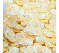 DIY Sequins 13.0mm Sequins Big Shell Double Hole Loose for Wedding Clothing Scrapbooking Accessories/Crafts Sequin-yellow-13.0mm 50g