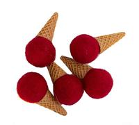 DIY Set of 5 Christmas Ice Cream Felt Ornaments for Crafting For Festive Home Decorations and Personalized Holiday Creations (green)