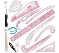 DIY Sewing Ruler Tailor Set French Curve Ruler Accessories, 13 Style Plastic Dress Curve Rulers for Sewing Pattern Design