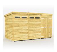 Diy Sheds 12X6 Pent Security Shed - Double Door