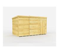 Diy Sheds 12X6 Pent Shed - Single Door Without Windows