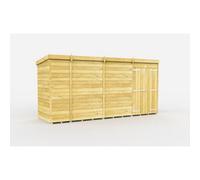 Diy Sheds 13X4 Pent Shed - Double Door Without Windows