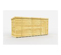 Diy Sheds 13X4 Pent Shed - Single Door Without Windows