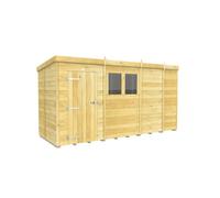 Diy Sheds 13X5 Pent Shed - Single Door With Windows