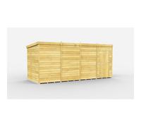 Diy Sheds 15X7 Pent Shed - Single Door Without Windows