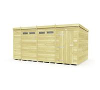 Diy Sheds 15X8 Pent Security Shed - Single Door
