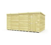 Diy Sheds 15X8 Pent Shed - Single Door Without Windows