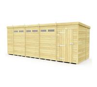 Diy Sheds 18X7 Pent Security Shed - Single Door
