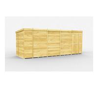 Diy Sheds 18X7 Pent Shed - Double Door Without Windows