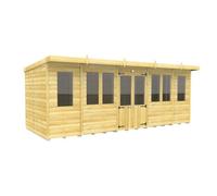 Diy Sheds 18X7 Pent Summer House Loglap